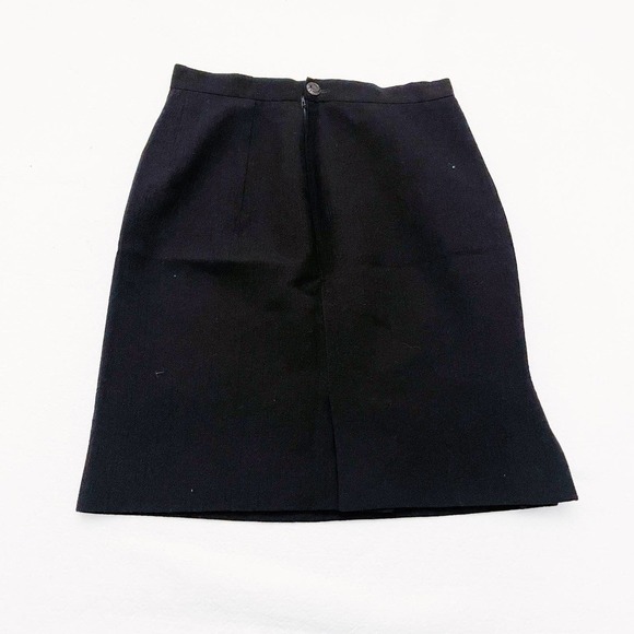 Emanuel Ungaro Paris Black Pencil Skirt SZ8 Italy - Picture 6 of 7